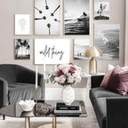 Nordic Modern Black And White Seaside Landscape
